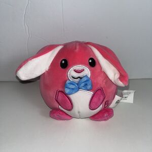 Bendon Toy Bailey Bunny Pink Squishy Plush blue bow from An ABC Recipe Book set